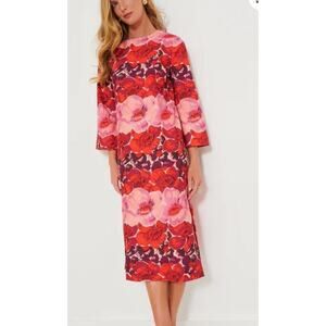 NWT Tuckernuck XS Red Poppy Stripe Hutton Dress Brunch Party Wedding Guest LINED